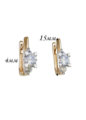 Золоті жіночі сережки з цирконієм 111028-1с Столична Ювелірна Фабрика (355795632)