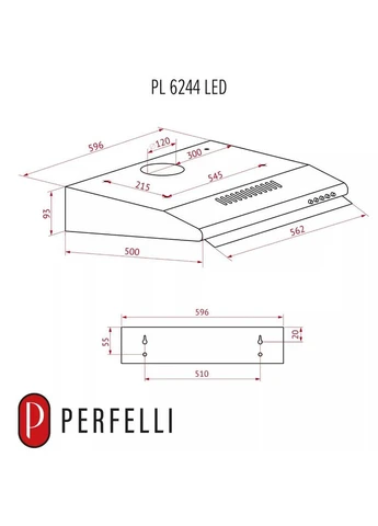 Витяжка PL 6244 BL LED PERFELLI (378783603)