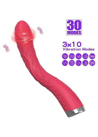 Изогнутый вибратор для стимуляции точки G 30 режимов No Brand (368892168)