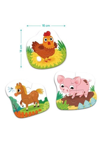 Пазл 3 в 1 День на ферме (300394) Dodo 3 в 1 День на фермі (366066847)