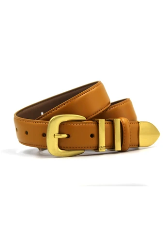 Ремінь Жіночий із натуральної шкіри Коричневий No Brand (392902811)
