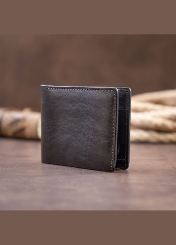 Стильное портмоне в гладкой коже 11312 Коричневое. Grande Pelle (331908364)