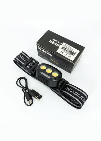 Налобник туристический YD02-COB (White+red+blue), Мощный аккумуляторный CQ-953 налобный фонарик Bailong (351486004)