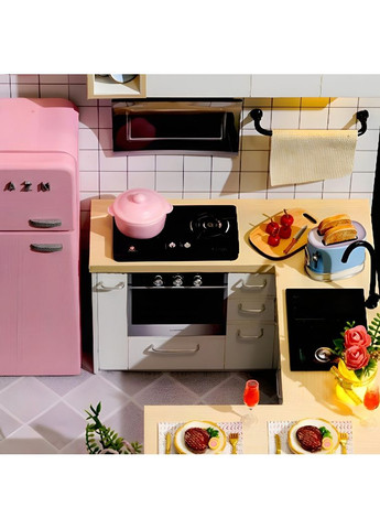 3D конструктор Румбокс зі світловими ефектами "Кухня" Room Box ляльковий будиночок своїми руками (RB036) BB (360867007)