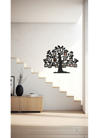 Дерев'яне панно Сімейне дерево родоводу "Floral Ancestry Tree" 148х118 см (рамки -10x10cм - 15 шт) Decart (360609366)