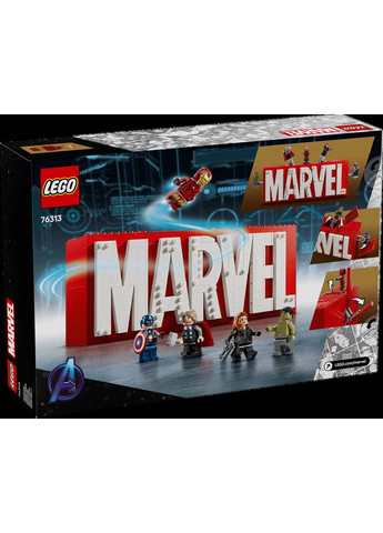 Лего Марвел Логотип і мініфігурки MARVEL Super Heroes Marvel 76313 Lego (372012430)