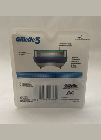Сменные картриджи для бритья 5 (4 шт) Made in America Gillette (278773554)
