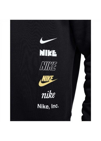 Свитшот мужской Sweat Crew Multi Logo Black Nike (364662682)