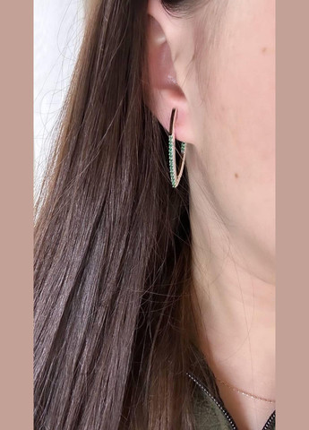 Серьги из серебра 925 пробы с накладками золота 375 проба Алиса, стрелы No Brand (327435373)