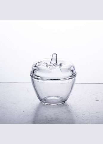 Цукерниця з кришкою Ø 9.5 см ваза цукерниця кругла скляна у формі яблука HP-4-101 Yiwu (329375951)