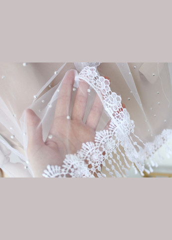 Шарф білий весільний церковний ажурний 156001 Husta (322502373)