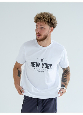 Белая мужская футболка new york белая Teamv