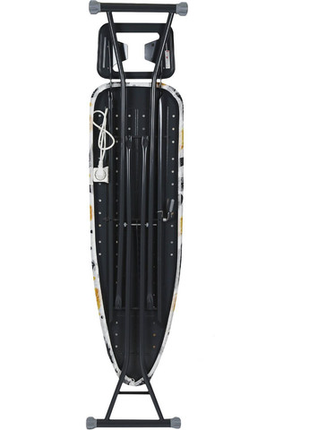 Гладильная доска ALPINE PLUS 110 х 33 см моноблок с розеткой Желто-черные перья (EH11033MPL-2) EUROHOME (322127319)