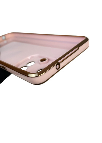 Чохол для Camon 19 Pro (CI8n) з кільцем-підставкою із золотою окантовкою на техно камон 19 про пудровий gs1 Tecno (366232244)