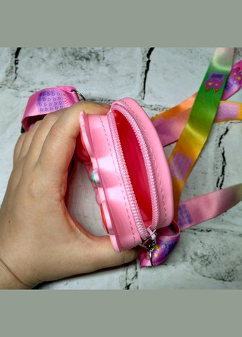 Сумочка міні силіконова дитяча Єдиноріг Unicorn Поп іт 11х8 Рожева No Brand (327368129)