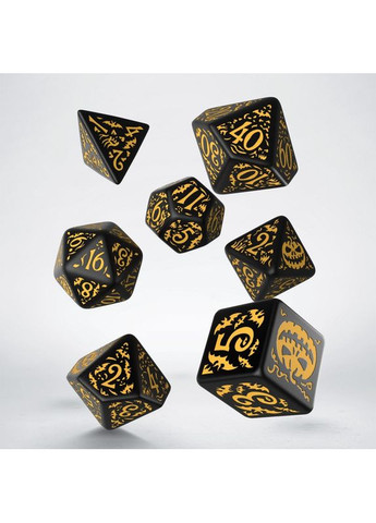 Настольная игра Набор кубиков Halloween Pumpkin Black & Glow in the dark Dice Set (7) Q-Workshop (371882870)