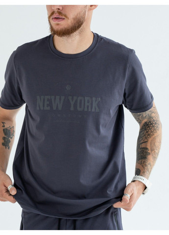 Темно-сіра чоловічі футболки new york попеляста Teamv