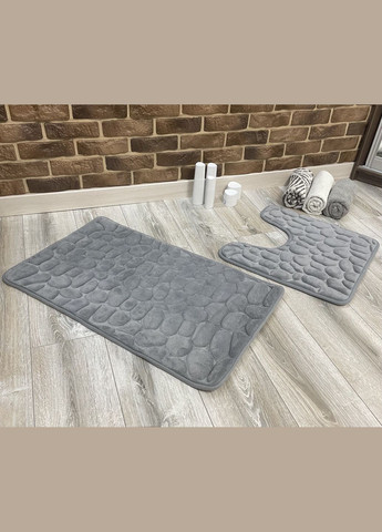 Набір килимків у ванну та туалет No Brand stone premium (279390454)