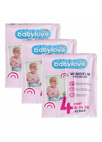 Підгузки Premium 4 Maxi 8-14 кг 126 шт BabyLove (387585216)