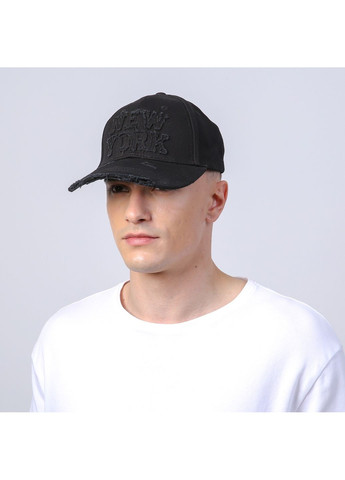 Бейсболка з регулятором чоловіча котон чорна РОНДО 767-164 LuckyLOOK 767-164М (342058100)