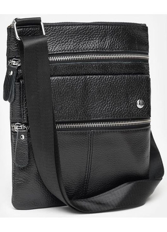 Сумка планшет через плече чоловіча з натуральної шкіри для телефону та документів маленька Чорний 38017 Keizer (355245201)