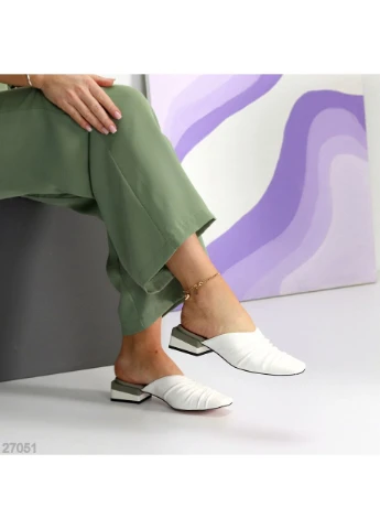 Белые белые мюли No Brand