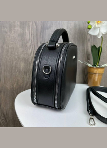 Шкіряна жіноча сумка каркасна стиль Зара чорна, міні сумочка з натуральної шкіри No Brand (334729529)