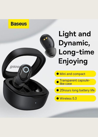 Навушники Bowie WM02 True Wireless Earphones чорні Baseus (280876926)