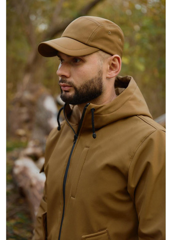 Кепка универсальная взрослая унисекс с soft shell влагостойкая койот Intruder Бейсболка (Baseball Cap) (369900461)