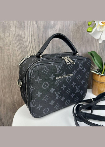 Мини-сумка на плечо каркасная экокожа с металлической фурнитурой черная (sku_1063Ч) No Brand (330576755)