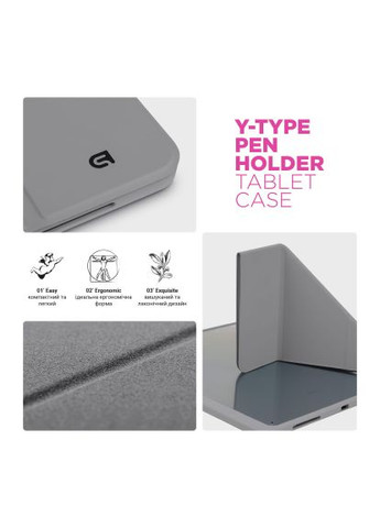 Чохол до планшета (ARM85502) ArmorStandart Y-Type PEN Samsung Galaxy Tab A9+ Gray (366479055)