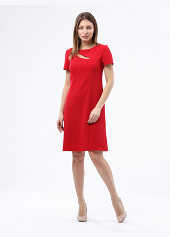 Яскраво-червона червона сукня з оригінальним вирізом 5762 Cat Orange