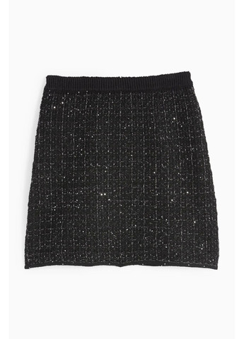 Черная кэжуал однотонная вязаная юбка C&A