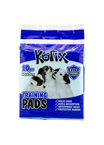 Одноразові пелюшки для собак Premium 40*60 см, 10 шт/уп 1311 KOTIX (278308211)