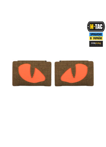 Нашивка Tiger Eyes Laser Cut (пара) Coyote/Red/GID M-TAC (315047206)