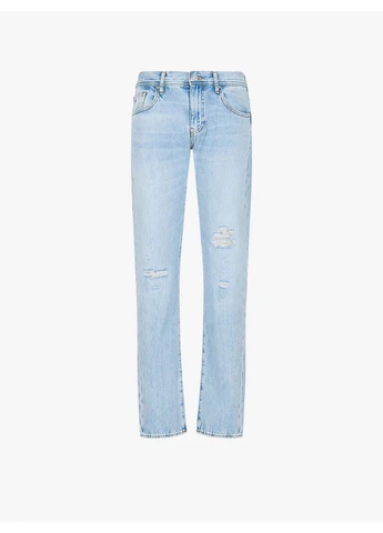 Светло-синие демисезонные прямые джинсы 7180237 светло-синий 32 wh3884 Armani Exchange