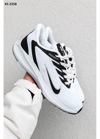 Чорні Осінні кросівки чоловічі nike air zoom white black найк аір зум No Brand
