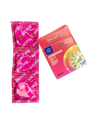 Презервативи 3шт Recare caramelos з пролонгуючим ефектом продовженям статевого акту RECA (322169455)