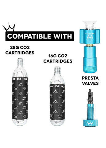 Насос Holeshot CO2 Tyre Inflator, MTB 25g, Slate Peaty's (362946604)