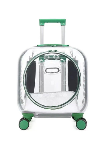 Візок з телескопічною ручкою на колесах 4 штуки для тварин котів собак вагою до 6 кг 40х40х22 см (481206-Prob) Зелениа Unbranded (356671728)