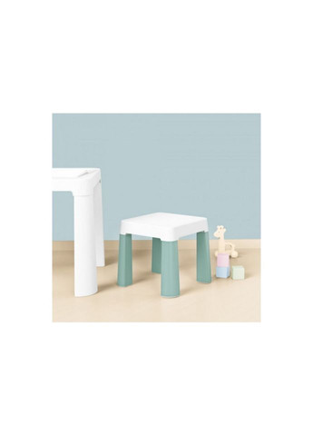 Детский табурет 0884TXK, бело-зеленый, до 75 кг 32 х 32 х 28 см ТехноК (316269812)