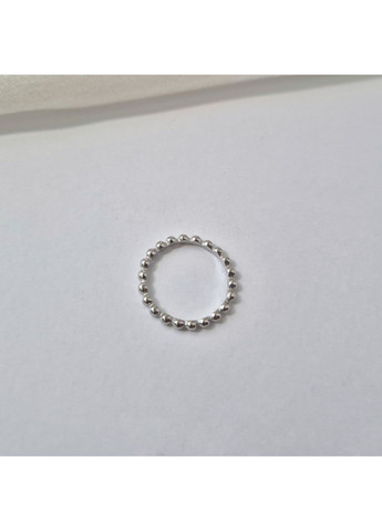 Срібна каблучка без каменів Кульки 19.5 розмір срібло 925 проби Родоване вс163рк 1.70г Nobrand (363969163)