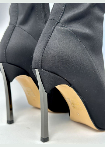 Черные демисезонная эффектные женские ботильйоны No Brand