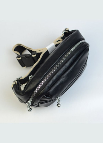 Чорна жіноча маленька нагрудна поясна сумка бананка через плече No Brand (338182389)