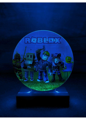 Дитячий нічник Роблокс Roblox на чорній підставці (дизайн 28.2) Creative (355402867)