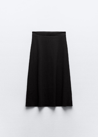 Черная праздничный однотонная юбка Zara