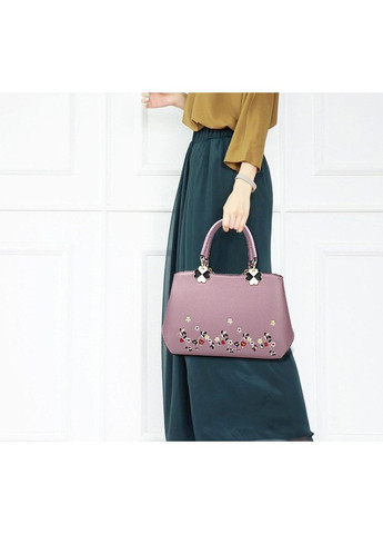 Жіноча сумочка з вишивкою фіолетова зі штучної шкіри для повсякденного використання ProDobro (363221368)