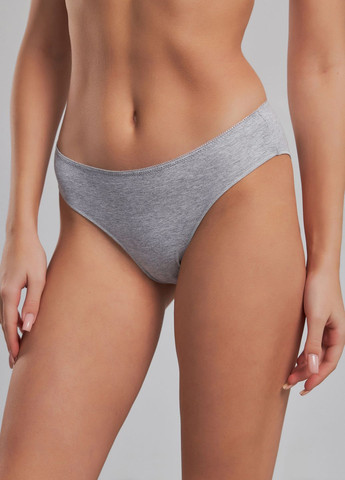 Трусики слепые однотонные из хлопка серого цвета Nud Трусики слипы однотонные из хлопка серого цвета (316330406)