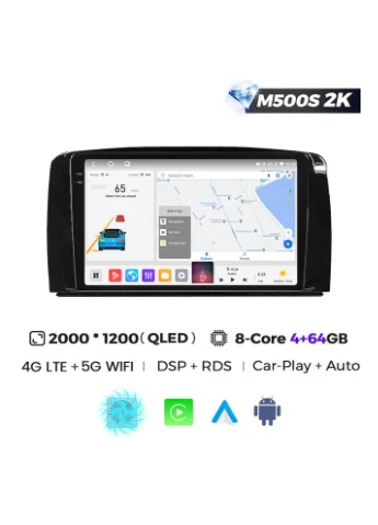 Штатна магнітола MS 2k Mercedes R-Class (2005-2017) MS 2k 4Gb+64Gb CarPlay QleD Mekede (352262553)