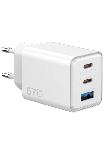 СЗУ G026 Cube PD67W+QC3.0 GaN (1USB-A/2C) WIWU (400159276)